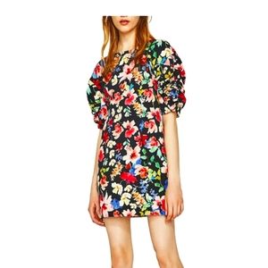 Zara floral mini dress